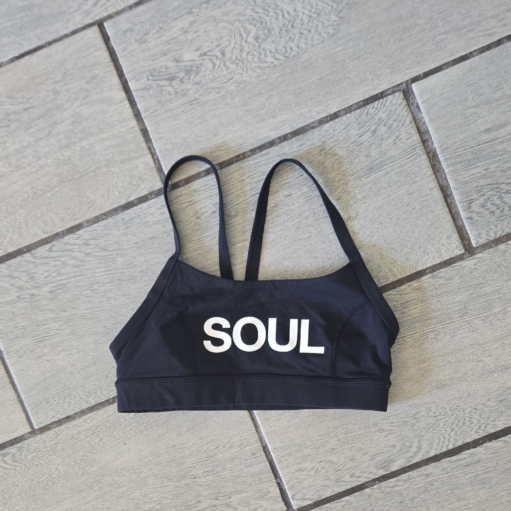 Lululemon Athletica Black Sports Bra Seamless Intimates‎ Size 4 L13